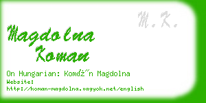 magdolna koman business card